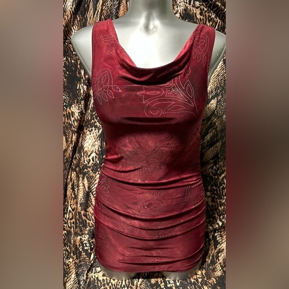 FREE 🇨🇦💎💟Women’s Vintage Suzy Sheir Long Ruched Sleeveless Top - Picture 1 of 16